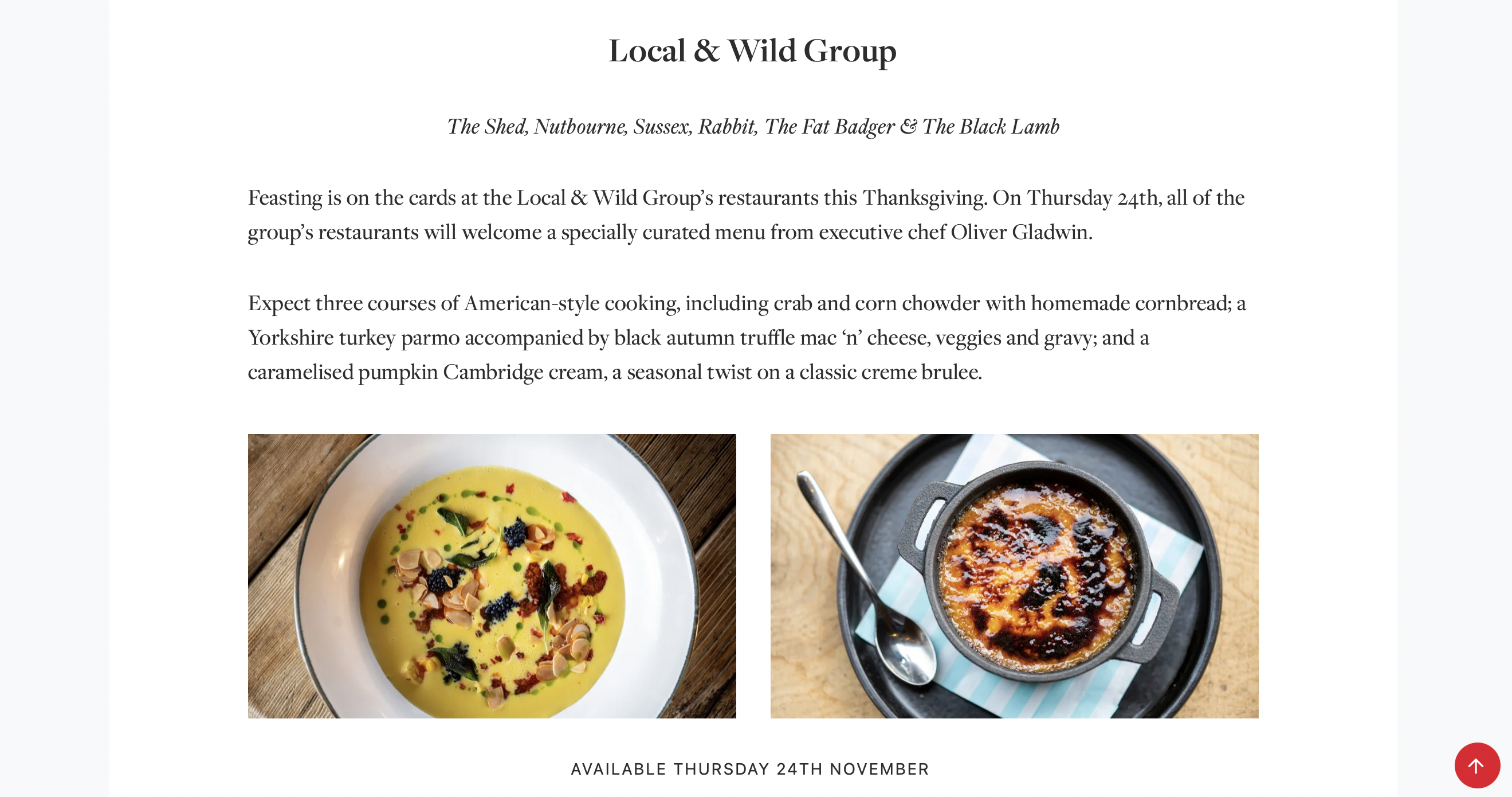 Local &amp; Wild Thanksgiving is coming. Journal